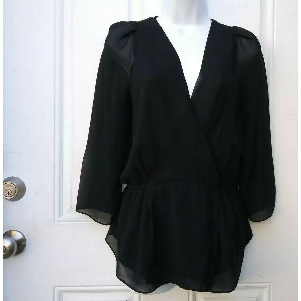 Babaton Womens 100% Silk Blouse Top Shirt S Small